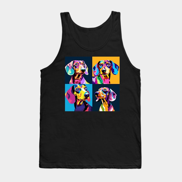 Dachshund Pop Art - Dog Lover Gifts Tank Top by PawPopArt